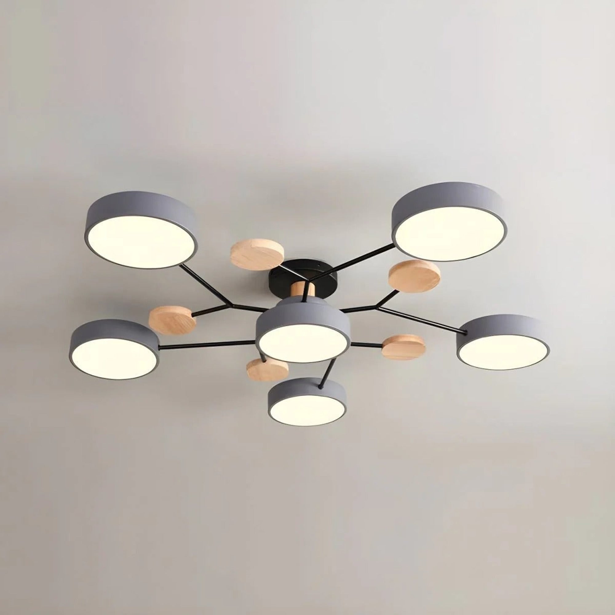 Semi Flush Chandelier Modern LED Ceiling Light With Acrylic Iron - Image 17