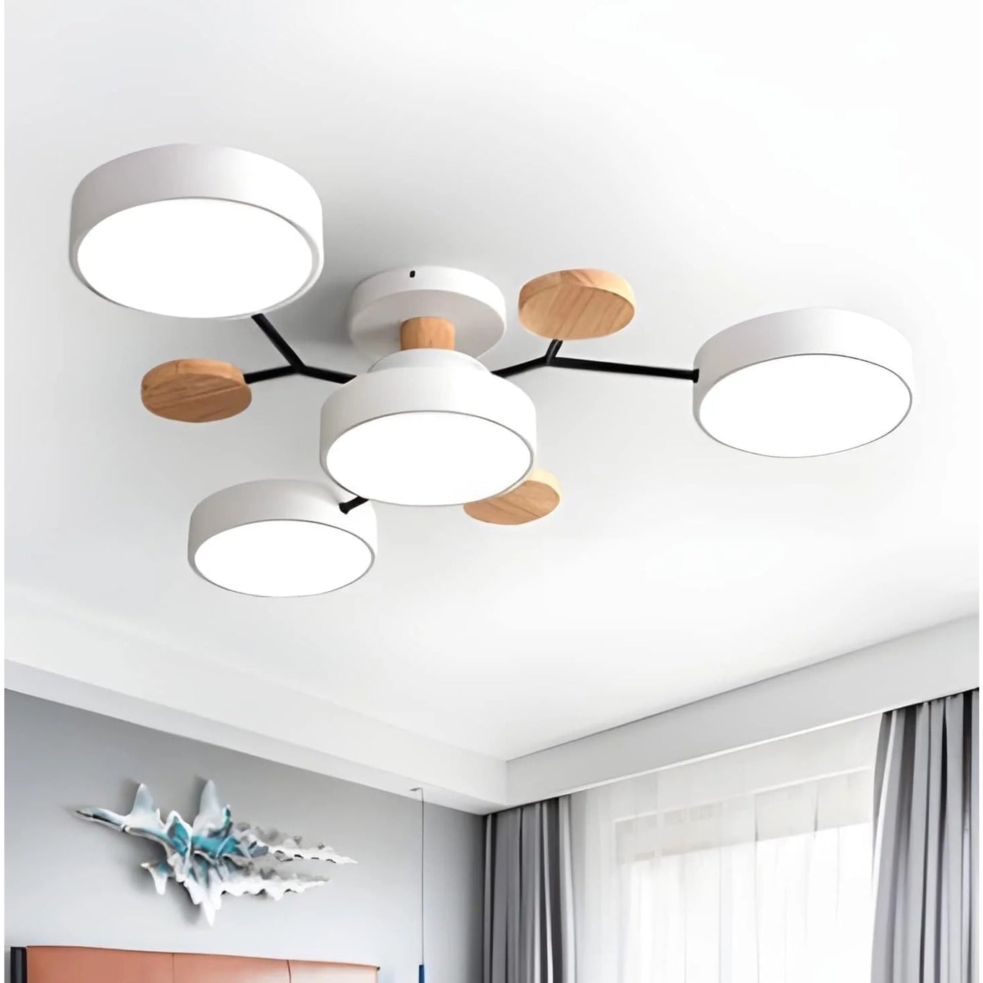Semi Flush Chandelier Modern LED Ceiling Light With Acrylic Iron - Image 20