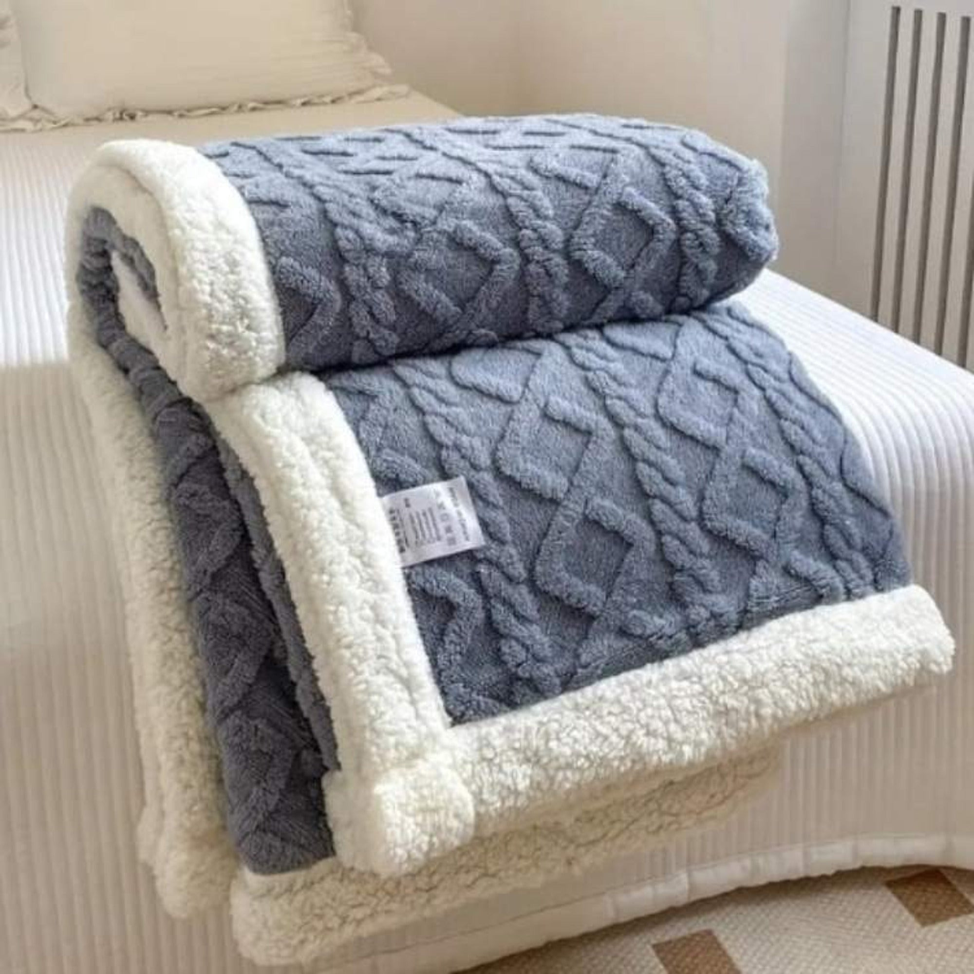Sherpa Weighted Blanket With Evenly Distributed Fill - Image 2