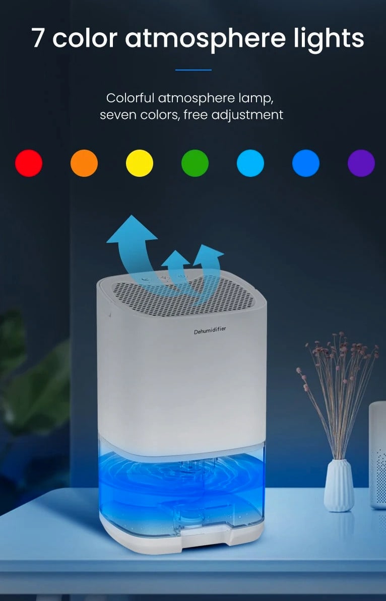 Silent 2-in-1 Air Dehumidifier With Air Purification For Home - Image 9