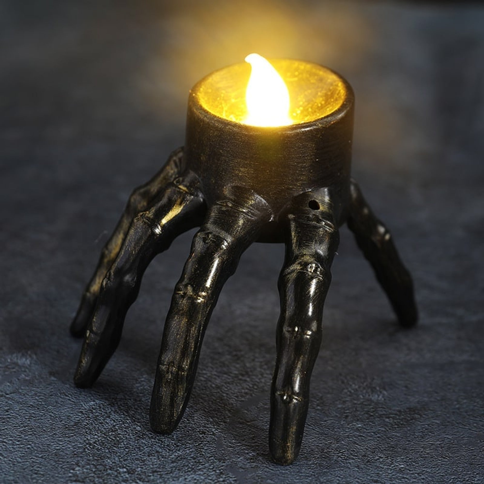 Skeleton Hand Resin Halloween Candlelight With Battery Operated LED Candles - Image 2