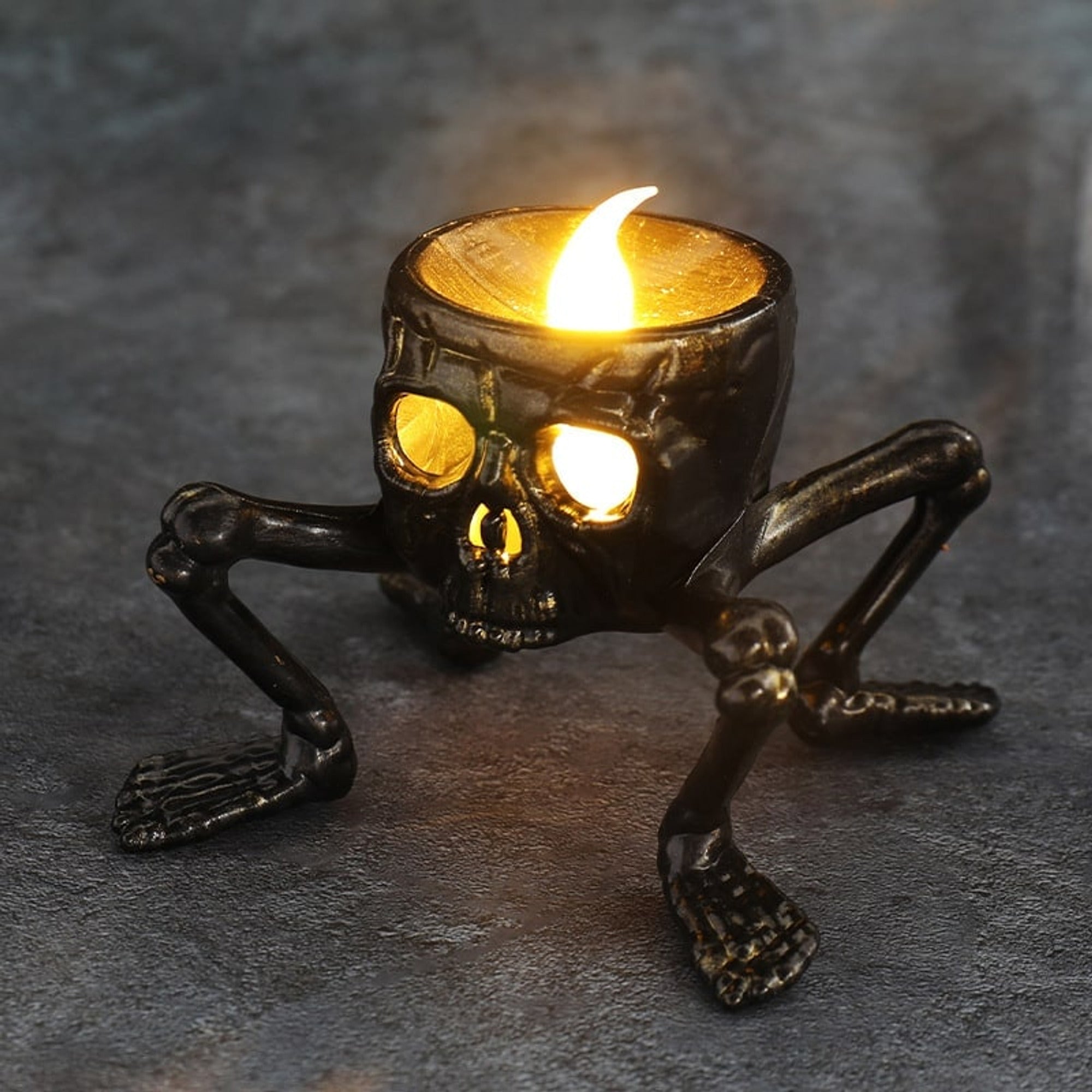 Skeleton Hand Resin Halloween Candlelight With Battery Operated LED Candles - Image 4