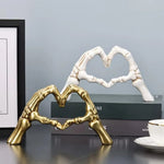 Skeleton Shelf Halloween Table Decorations With Heart-Shaped Hands - Image 2