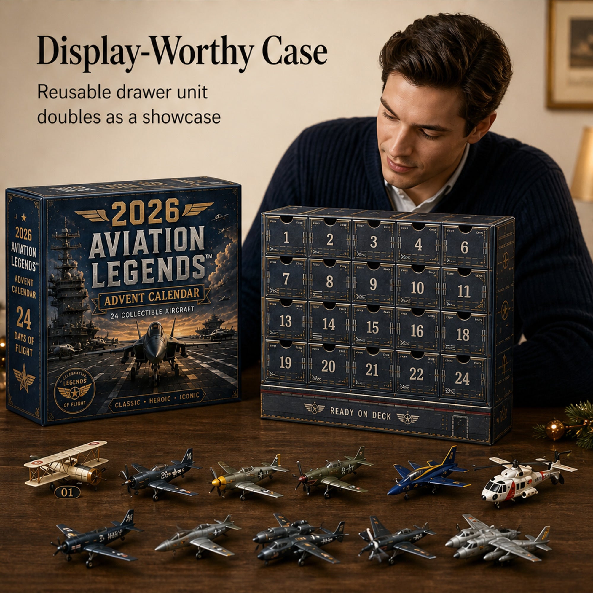 Skywick Christmas Aviation Legends Advent Calendar 24 Days Of Collectible Aircraft - Image 1