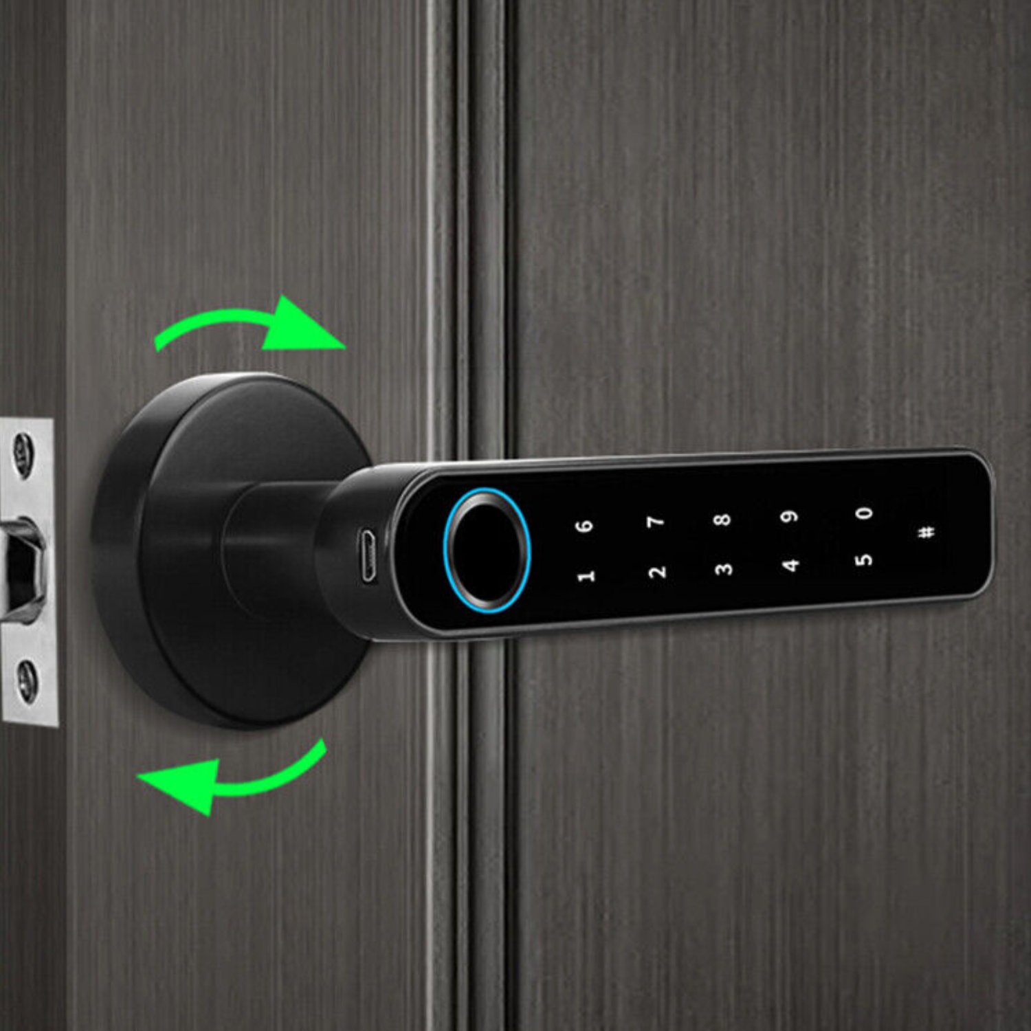 Smart Door Lock With Bluetooth App Control Fingerprint And Key Access - Image 4