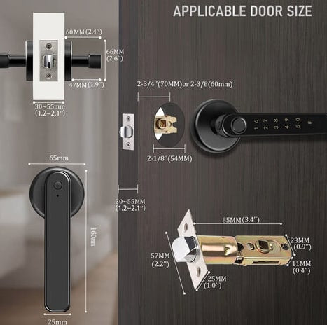 Smart Door Lock With Bluetooth App Control Fingerprint And Key Access - Image 7