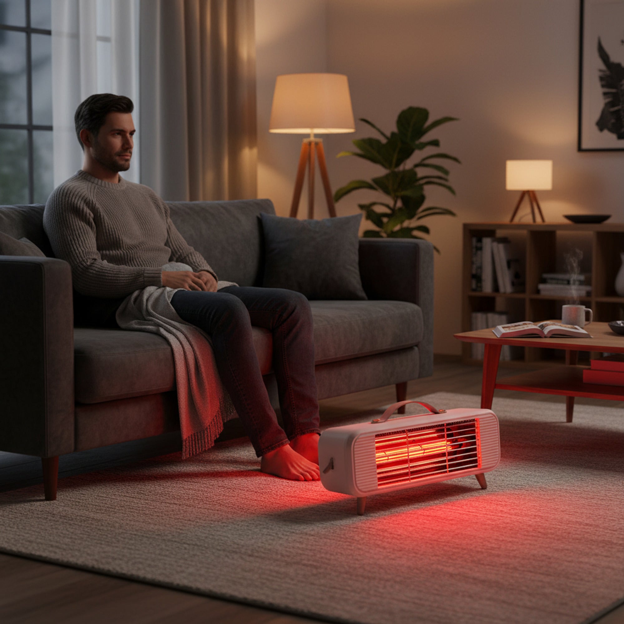 Smart Infrared Space Heater With Intelligent Thermostat Electric Fan For Fast Efficient Home And Office Heating - Image 1