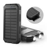 Solar Charger Power Bank With Dual USB Ports IP44 Waterproof And LED Flashlight - Image 1