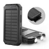 Solar Charger Power Bank With Dual USB Ports IP44 Waterproof And LED Flashlight - Image 1