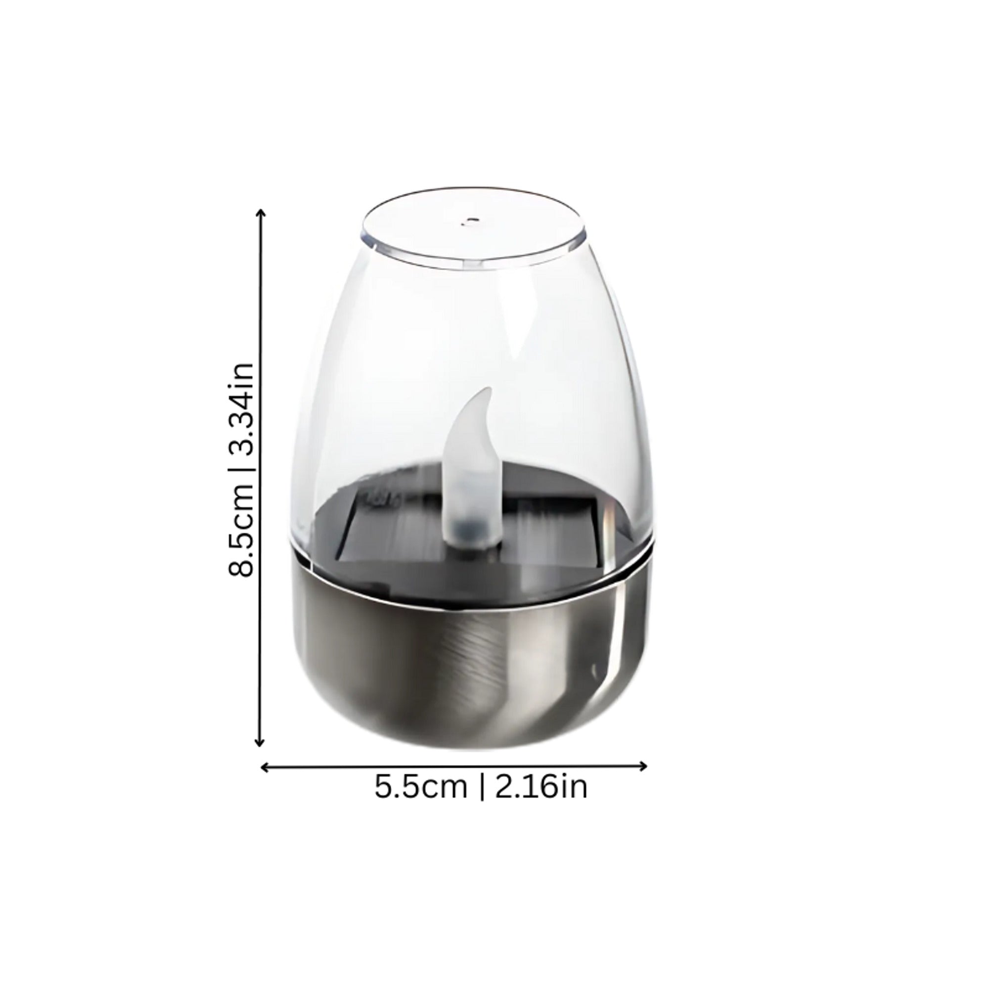 Solar Flameless Candle Dome-shaped Glass Waterproof LED - Image 2