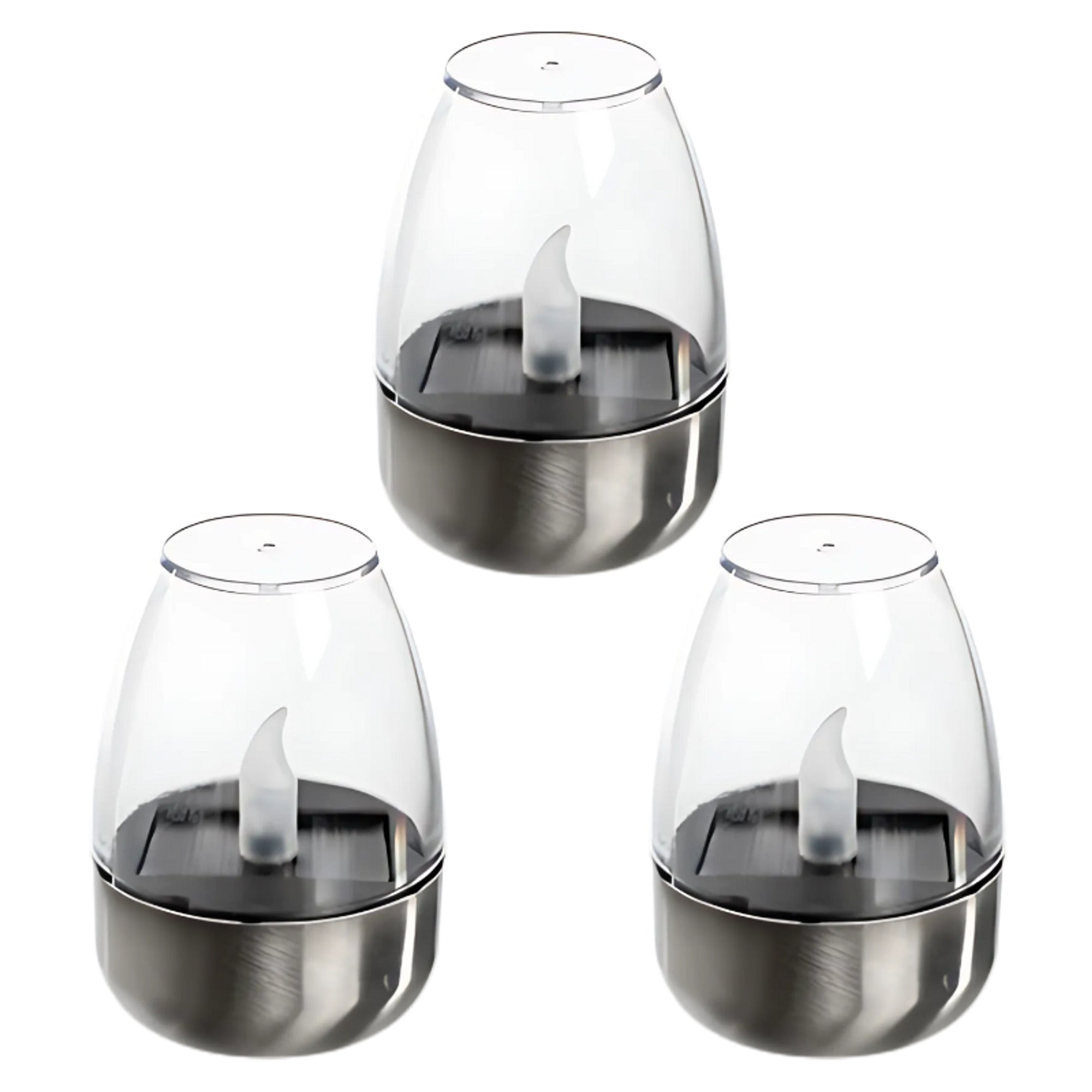 Solar Flameless Candle Dome-shaped Glass Waterproof LED - Image 4