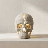 Solar Garden Light Skull Polyresin Warm White LED Outdoor Decoration - Image 1