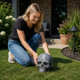 Solar Garden Light Skull Polyresin Warm White LED Outdoor Decoration - Image 6