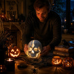 Solar Garden Light Skull Polyresin Warm White LED Outdoor Decoration - Image 5