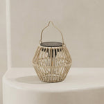 Solar Lantern Woven Basket Portable Outdoor Light - Image 1