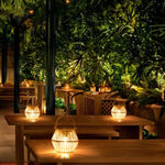 Solar Lantern Woven Basket Portable Outdoor Light - Image 3