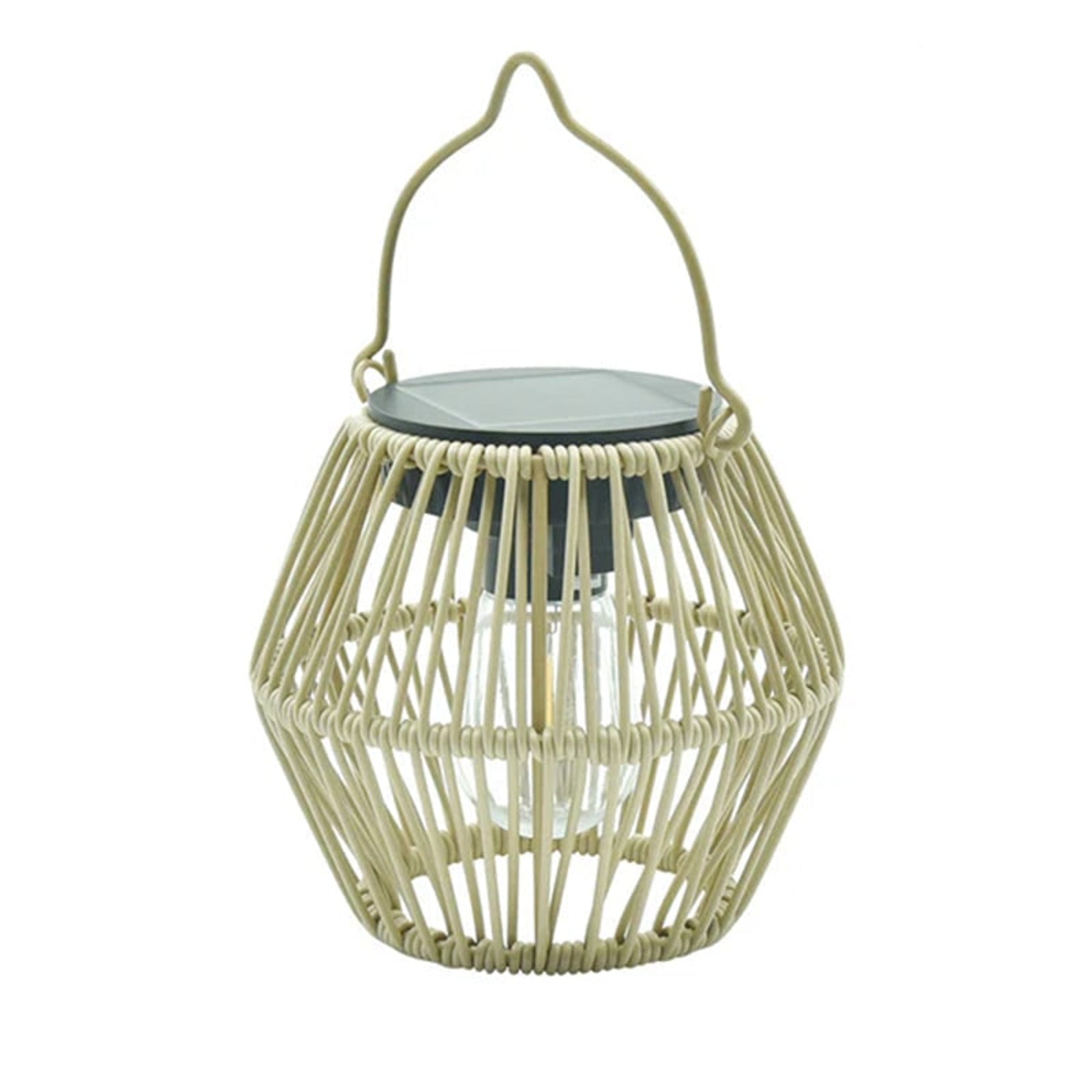 Solar Lantern Woven Basket Portable Outdoor Light - Image 5