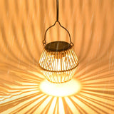 Solar Lantern Woven Basket Portable Outdoor Light - Image 6