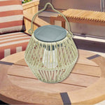 Solar Lantern Woven Basket Portable Outdoor Light - Image 7