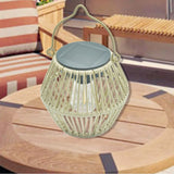 Solar Lantern Woven Basket Portable Outdoor Light - Image 7