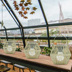 Solar Lantern Woven Basket Portable Outdoor Light - Image 8