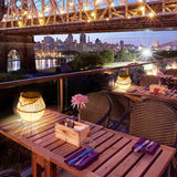 Solar Lantern Woven Basket Portable Outdoor Light - Image 9