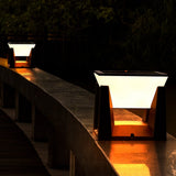 Solar Outdoor Light Modern Geometric Black White Plastic - Image 1