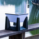 Solar Outdoor Light Modern Geometric Black White Plastic - Image 2