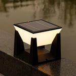 Solar Outdoor Light Modern Geometric Black White Plastic - Image 6