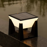 Solar Outdoor Light Modern Geometric Black White Plastic - Image 6
