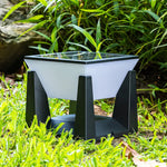 Solar Outdoor Light Modern Geometric Black White Plastic - Image 7