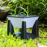 Solar Outdoor Light Modern Geometric Black White Plastic - Image 7
