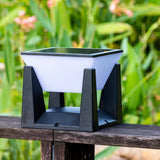 Solar Outdoor Light Modern Geometric Black White Plastic - Image 8