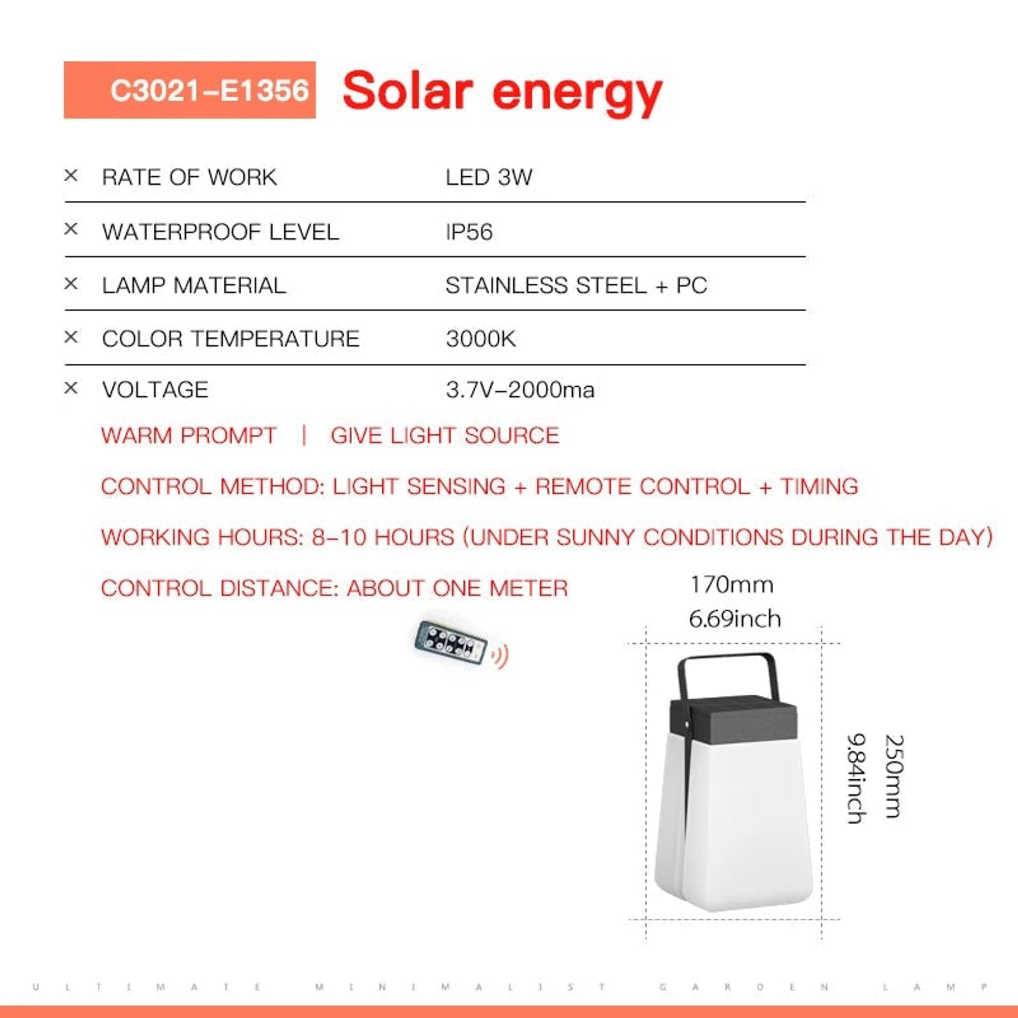Solar Powered Outdoor Light Portable Lantern With Handle - Image 6