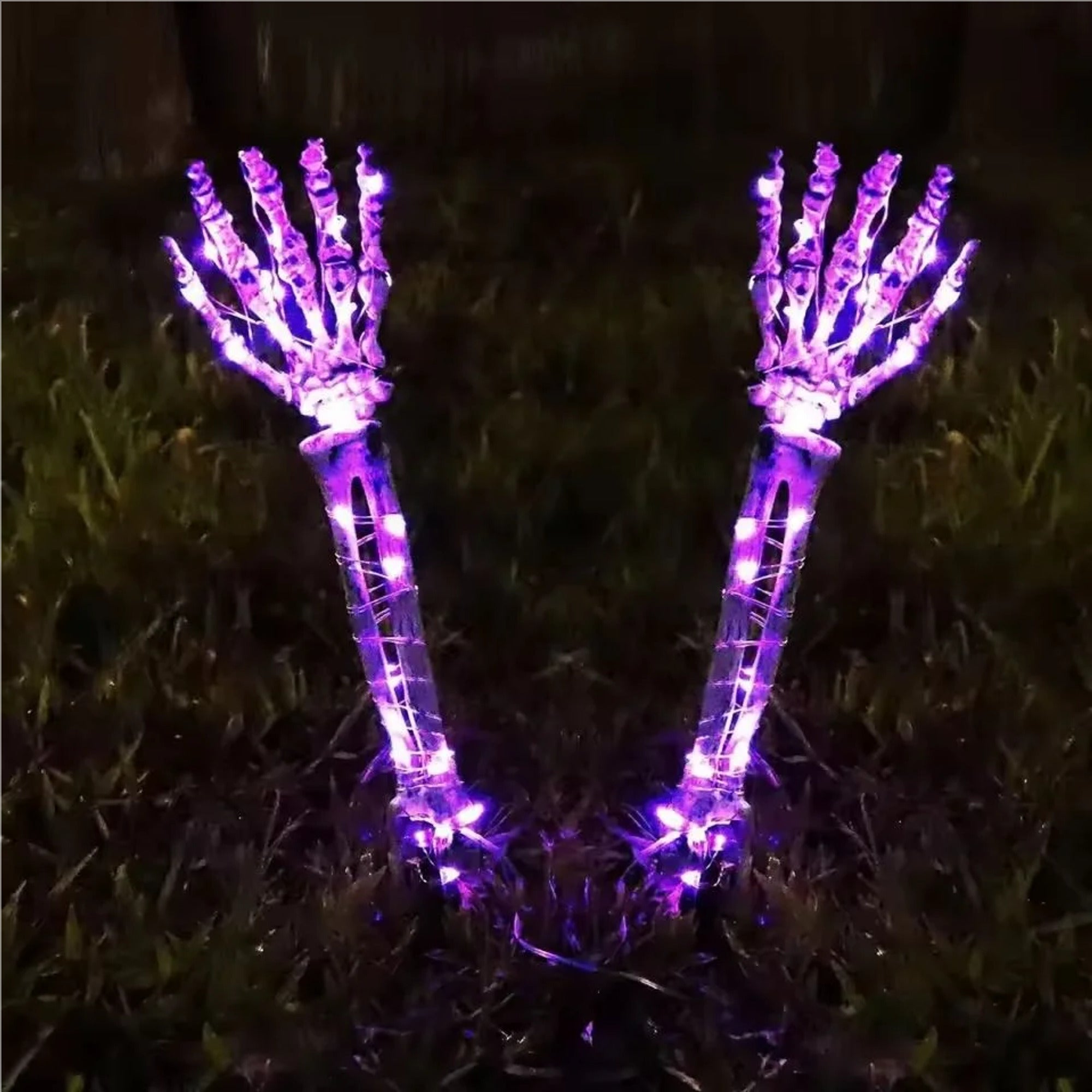 Solar Skeleton Hand Lights Outdoor Halloween Garden Decoration Powered Lighting Automatic Operation Weather-Resistant Construction - Image 4