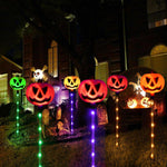 Solar Stake Halloween Pathway Decorations With Colour-Changing Pumpkin Lights - Image 3