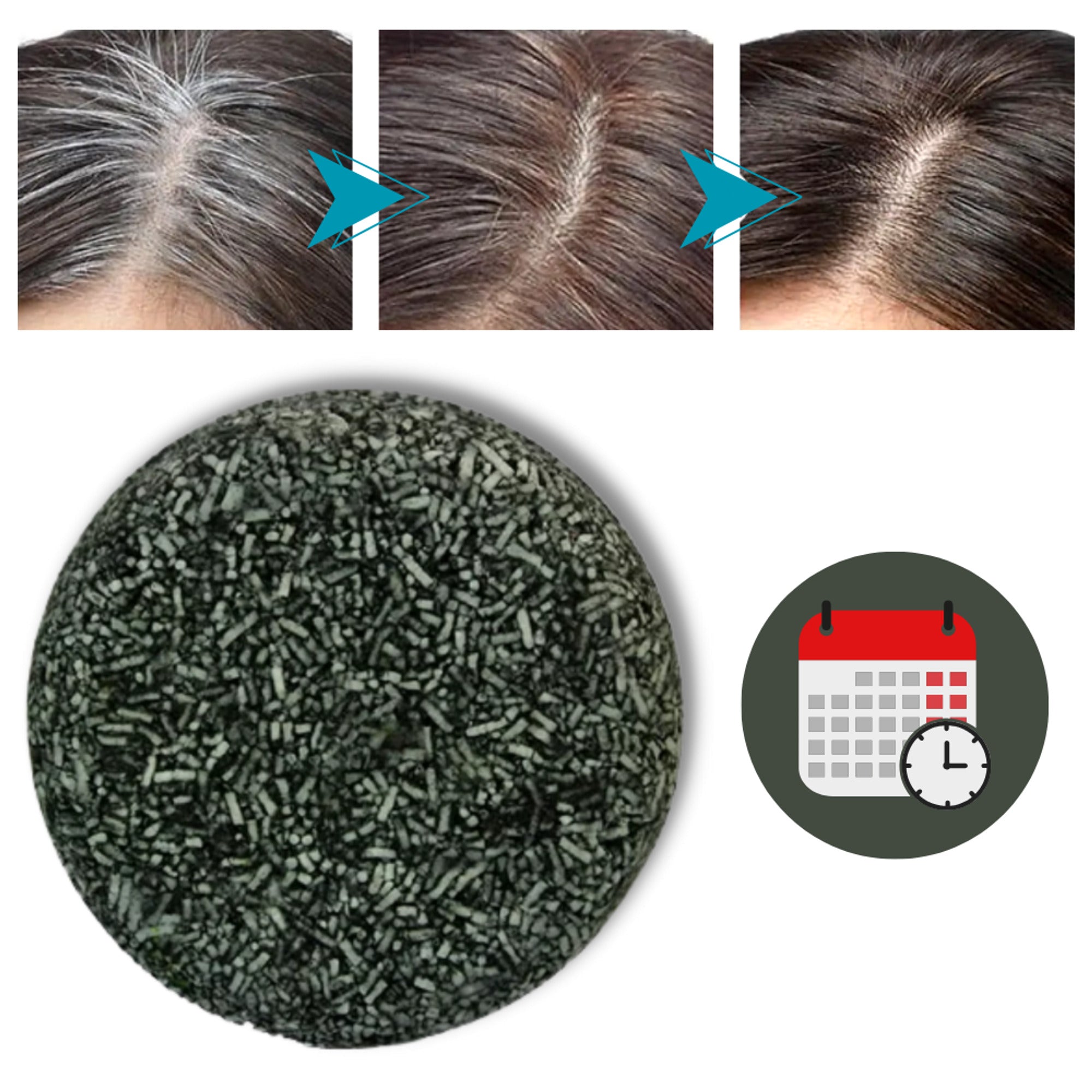 Solid Anti-Grey Shampoo Bar For Natural Hair Colour Revival - Image 4