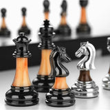 Solid- Folding Chess Set With Board - Image 9