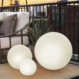 Modern PE Globe Outdoor Garden Light LED Rechargeable Lasson Living