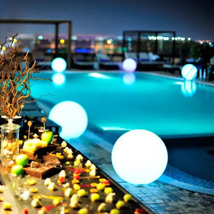 Modern PE Globe Outdoor Garden Light LED Rechargeable Lasson Living