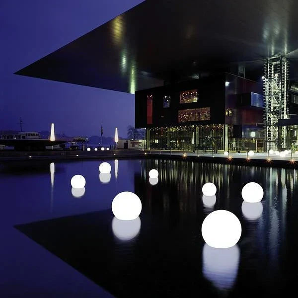 Modern PE Globe Outdoor Garden Light LED Rechargeable Lasson Living