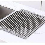 Stainless Steel Folding Drain Rack Expandable Sink Organizer With Space-Saving Kitchen Storage - Image 5