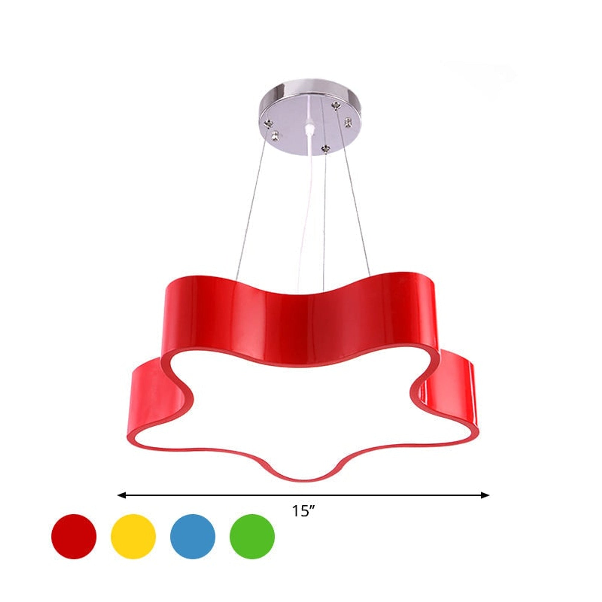 Star-Shaped Acrylic Children's LED Chandelier - Image 6