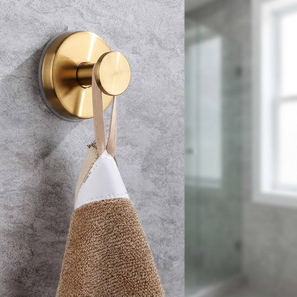 Twist-Lock Suction Cup Wall Hooks 2-Piece Set For Smooth Surfaces - Image 1