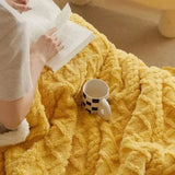 Thick Fleece Blanket With Quilted Lambswool Texture - Image 5