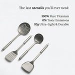 Titanium Chef Utensil Set Ultra-Light & Durable Kitchen Tools With Long Handles For Professional Cooking - Image 3