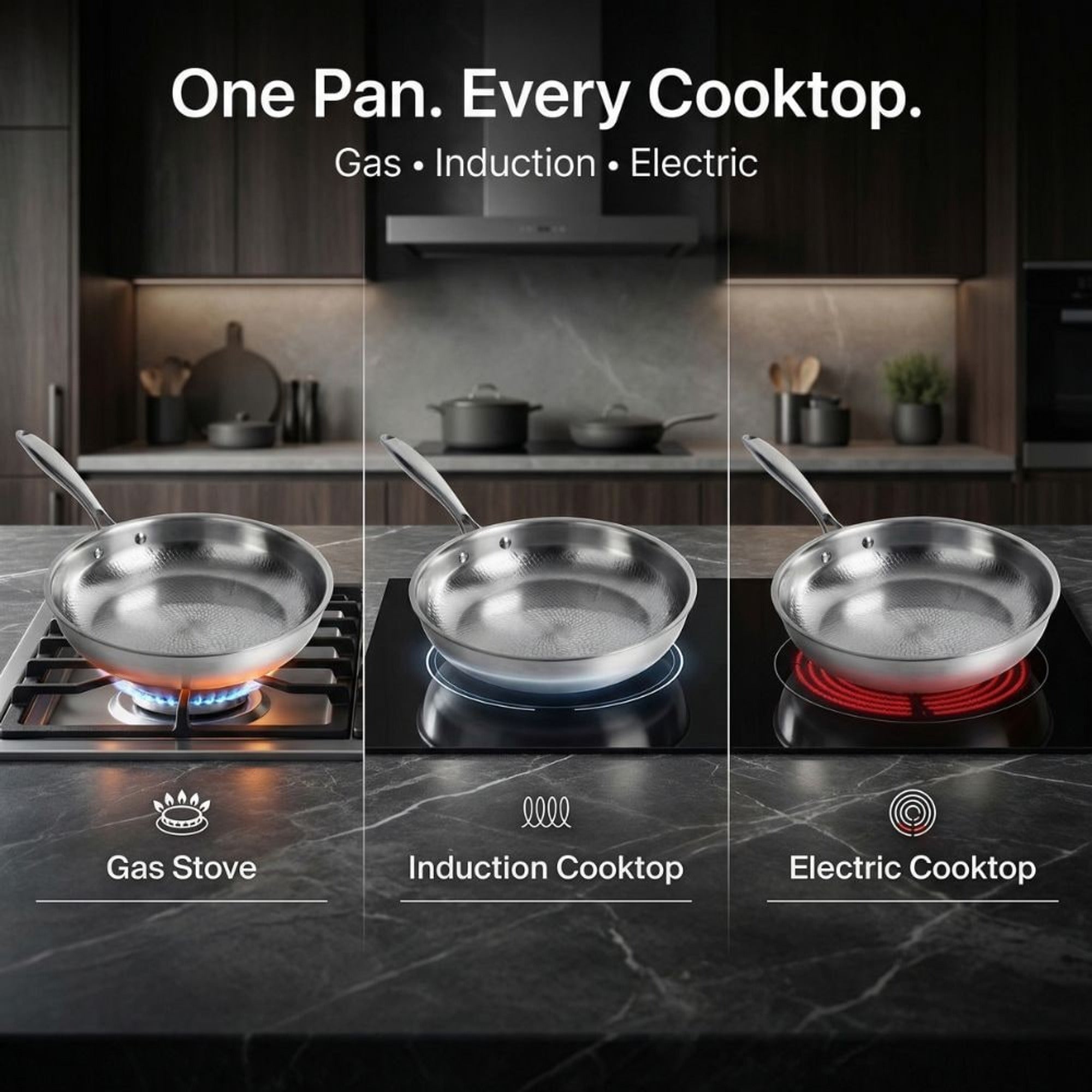Titanium Frying Pan With Pure Hammered Precision And Induction Ready Non Stick Surface Built To Last - Image 5