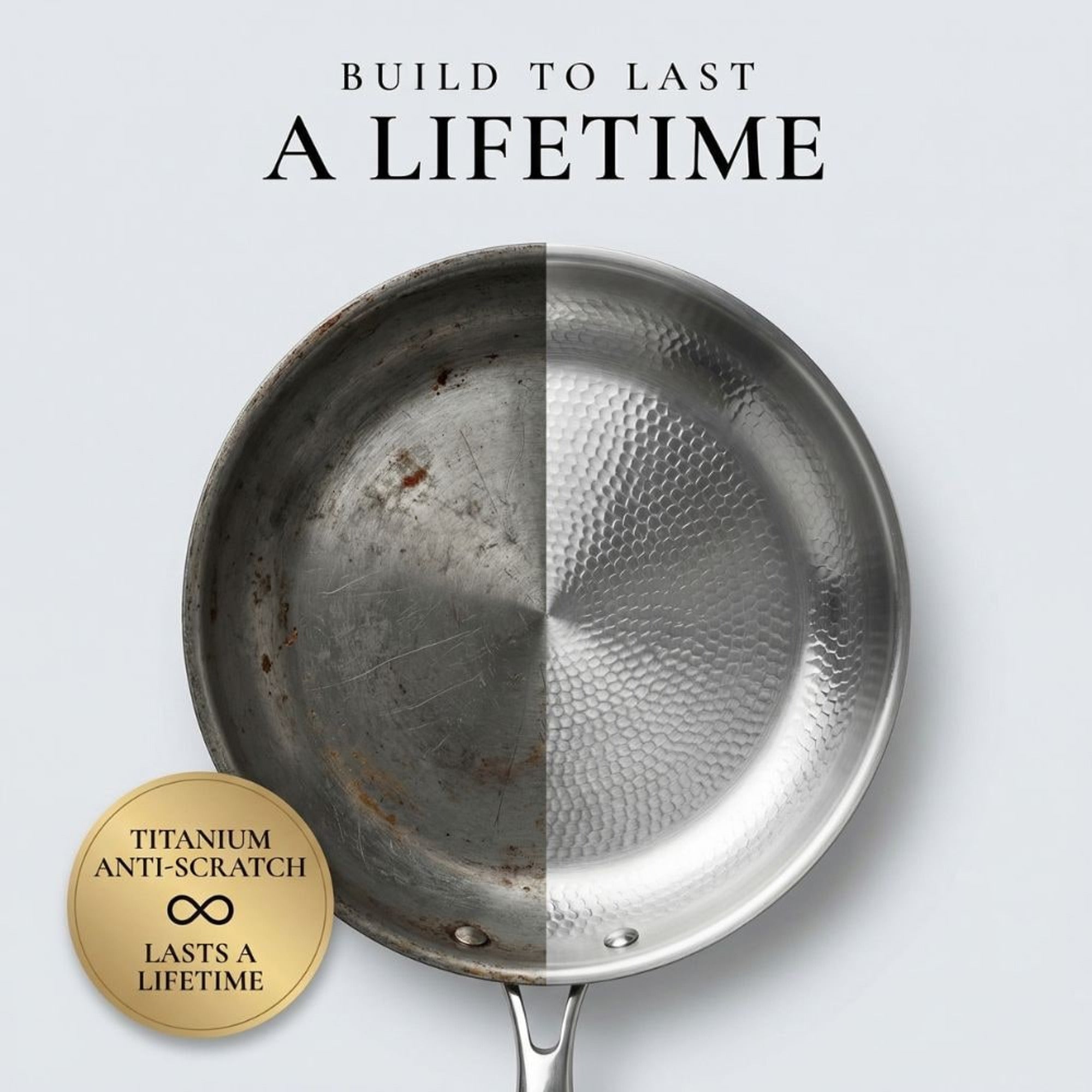 Titanium Frying Pan With Pure Hammered Precision And Induction Ready Non Stick Surface Built To Last - Image 3