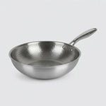 Titanium Wok Pan with Comfortable Flat Bottom and Hammered Surface - Image 1