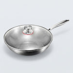 Titanium Wok Pan with Comfortable Flat Bottom and Hammered Surface - Image 9